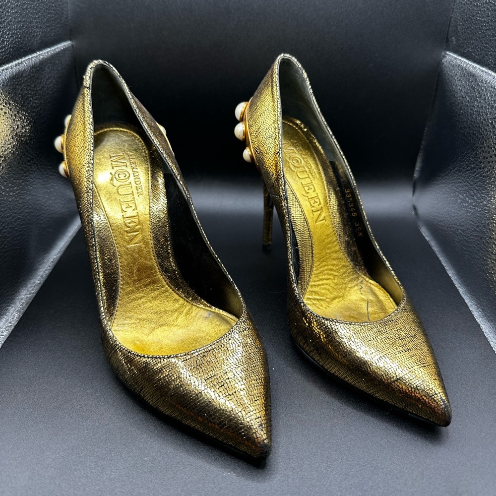 Alexander McQueen Gold Women's Heels